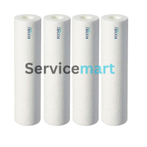10 Inch High Density Spun Pre-Filter (5 Micron PP Spun) Cartridge Compatible for 10 Inch Pre-Filter Housing of All Water Purifier | Pack of 4 Spun
