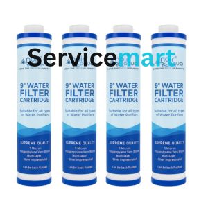 MLT 9" Threaded Pre Filter Cartridge | PP Yarn Wound | Suitable for 10 Inch Pre-Filter Housing for All Types RO Water purifiers Replacement Water Filter Candle (4)